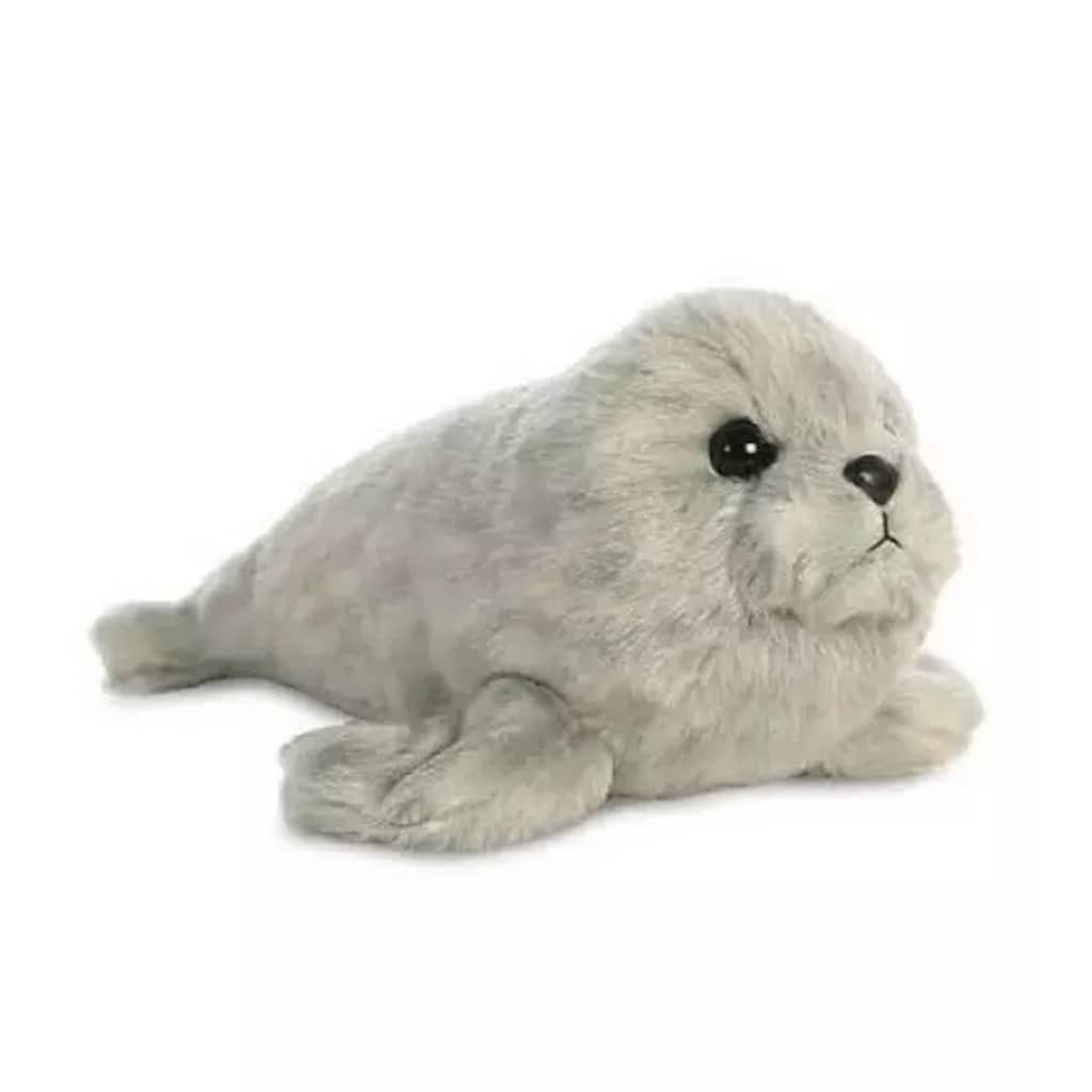 Aurora Knuffel Mini Flopsie zeehond grijs 20.5 cm