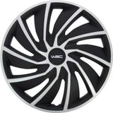 WRC 007598-4 wieldoppen, 15 inch, turbo tweekleurig, grijs, zwart