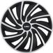 WRC 007598-4 wieldoppen, 15 inch, turbo tweekleurig, grijs, zwart