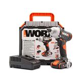 Worx WX291 slagmoersleutel, 20 V, 2,0 Ah | Koppel 170 Nm, variabele snelheid, ledverlichting en PowerShare compatibel