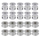 FULARR® 20 stuks Premium aluminium GT2 riemschijvenset, 20 tanden 5 mm binnenboring, 3D-printer