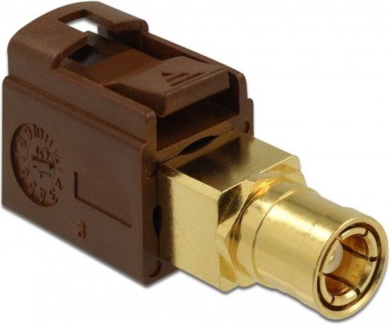 Delock 89682 Fakra F (v) - SMB (m) adapter - 50 Ohm - Bruin