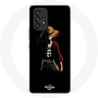 Maniacase Etui voor Samsung Galaxy A53 5G One Piece Manga Anime Luffy Zwarte Achtergrond