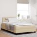 Maison Exclusive - Lit boxspring avec éclairage LED, couleur crème, 120 x 190 cm, rembourré