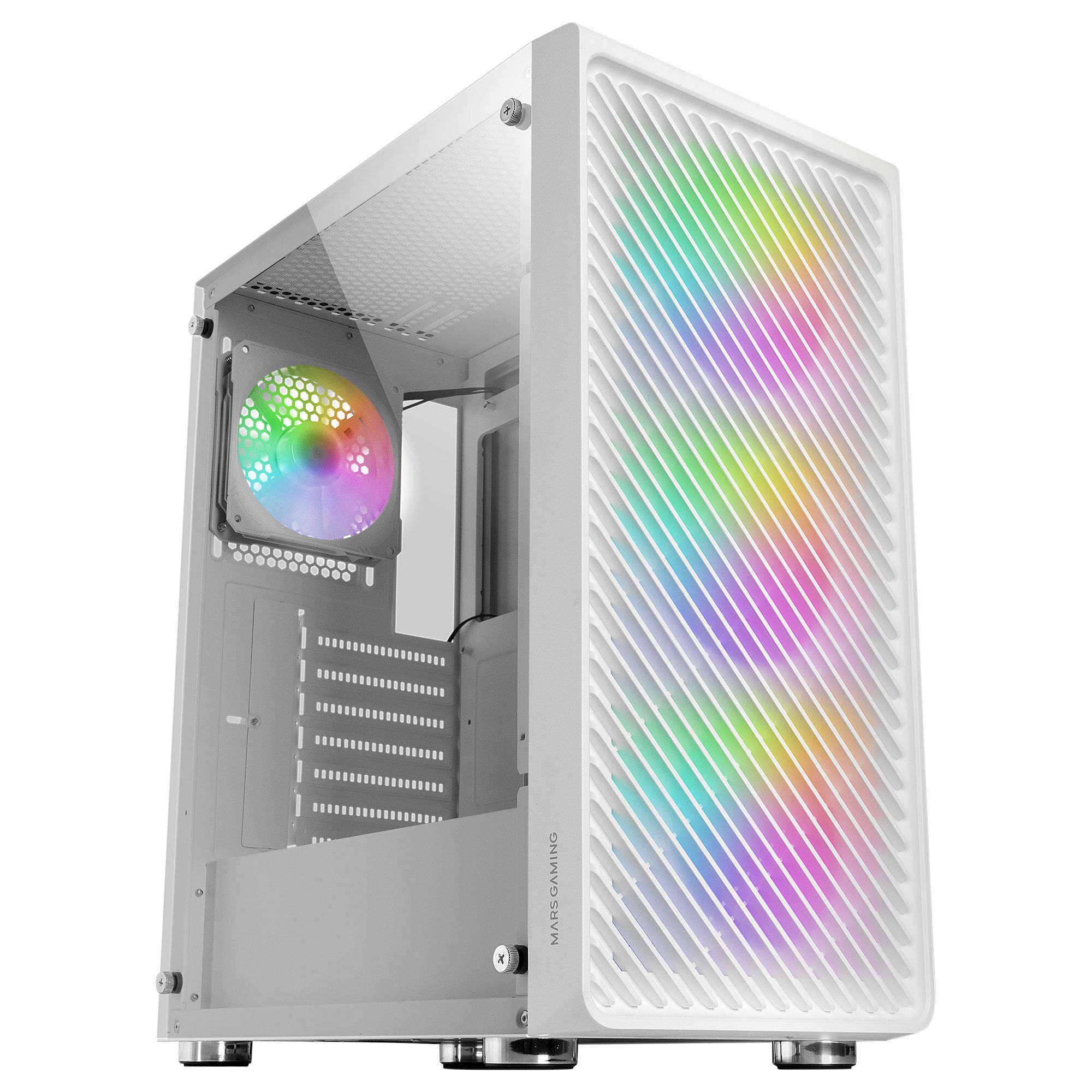 Mars Gaming MCFW - Midi Tower PC Case - White