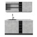 Vicco R-Line Keuken, beton/antraciet, 160 cm
