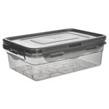 Orion boîte de rangement, boîte de rangement, boîte multifonctionnelle avec couvercle et clips de fermeture, adaptée aux aliments et aux petits objets, 850 ml