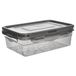 Orion boîte de rangement, boîte de rangement, boîte multifonctionnelle avec couvercle et clips de fermeture, adaptée aux aliments et aux petits objets, 850 ml