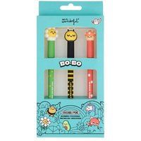 Mr. Wonderful Set van 3 Bo-Bo Daisy, Mushroom and Bee uitwisbare pennen