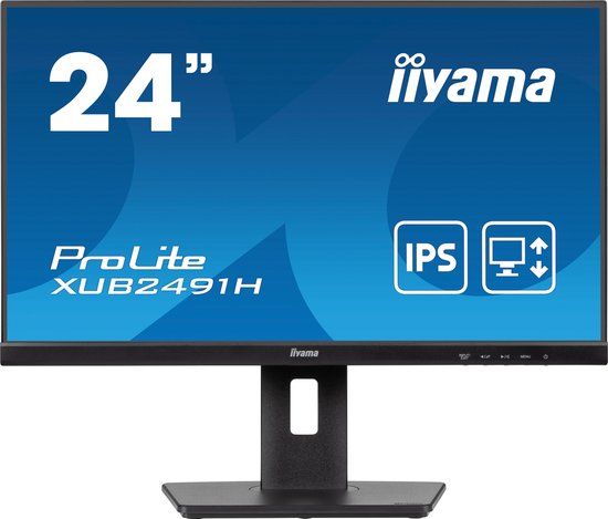 iiyama ProLite XUB2491H-B1 - 24 inch Full HD IPS Monitor - 100Hz - Height Adjustable