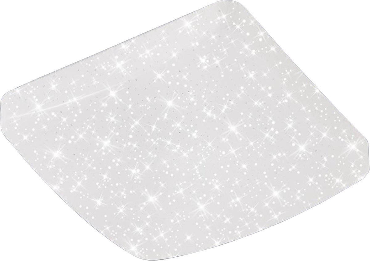 Briloner Leuchten ELIPSO Plafondlamp PlafonniÃ¨re - LED - 18W - Met sterdecor - 37x37cm - Wit