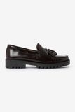 Sissy-Boy - Bruine leren chunky loafers - 41
