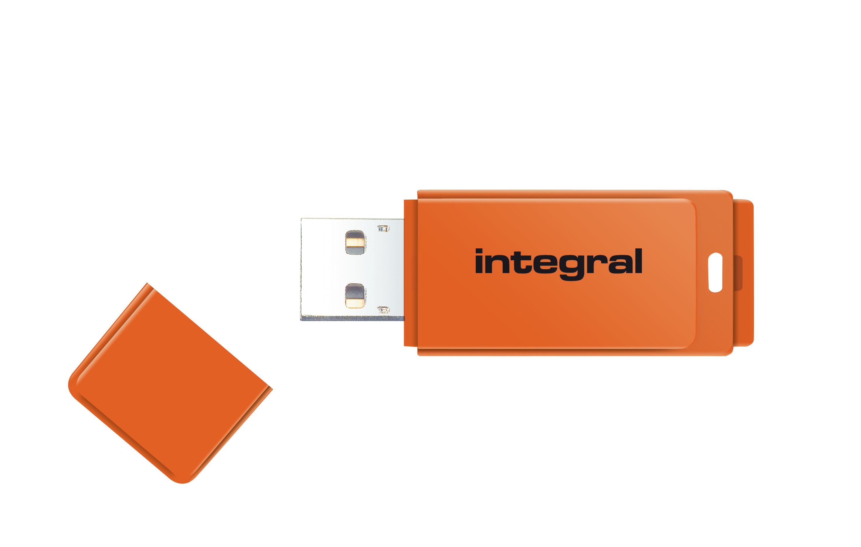 Integral 64GB USB 2.0 Flash Drive - Neon Orange