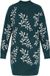 Usha Gebloemde jurk met lange mouwen en ronde hals, kort, XL/XXL, donkergroen