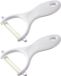 Fackelmann Set van 2 groentescharen keramisch mes willekeurige kleur 13 cm