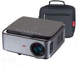 FLZEN WiFi-videoprojector Spiegel het scherm Airplay Miracast Bluetooth MX, 1080P Native Home Cinema-projector 300'' Beeld 7500 lumen 20000:1 contrast, digitale zoom zijprojectie, HDMI-kabel en draagtas
