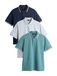 Next Shirt navy / pastelblauw / jade groen / wit