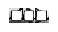 Simon 54 Premium frame drievoudig metaal donker staal DR3/67 kontakt-simon