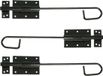 Amig Verticaal schuifslot/plaatgrendel - 3x - staal - 35 x 6cm - zwart - schutting - poort