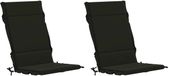 vidaXL - 2-delige hoogrugkussen GEMERT - 2 pcs - 100% Polyester - Zwart
