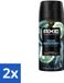 Axe Déodorant Bodyspray Aqua Bergamot 150 ml - 2 pièces