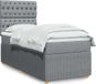 Maison Exclusive - Sommier À Lattes De Lit Avec Matelas Gris Clair 80x200 Cm Tissu