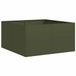 vidaXL Plantenbak 80x80x40 cm koudgewalst staal olijfgroen