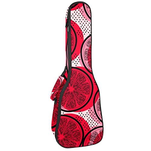 Mersov Concert Ukulele rugzak, zware ukelele tas met opslag, sopraan concert tenor ukelele 10 mm gewatteerde tas grapefruits