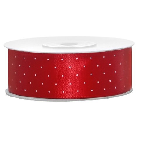 Party Parade Rood/Wit Polka Dot Lint 25mm