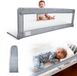 Mobiclinic Dreamy - Bedhekje - 150cm - Opvouwbaar - Transporteerbare tas - Bedrail - Dubbele bevestiging - Veilig - Tot 25kg - Grijs