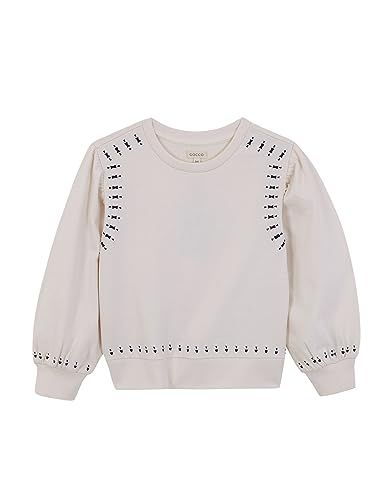 Gocco ecru sweatshirt met borduurwerk meisjes 4-5 jaar