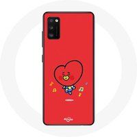 Maniacase Hoesje voor Samsung Galaxy S20 Plus BTS Bangtan Boys BT21 TATA V Rode Achtergrond