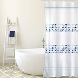 MSV Douchegordijn – Waterdicht en Antibacterieel Douchegordijn van 100% Polyester – Schimmelwerend met Oeko-Tex Certificering – Blauw