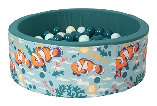 KNORRTOYS.COM 76.000 ballenbad soft-clownfish-150 ballen beige/licht mint/dark sea