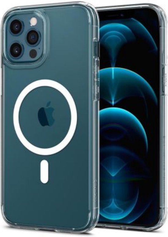 iPhone 13 Pro Hoesje Transparant met Magneet Cirkel - Siliconen Back Cover
