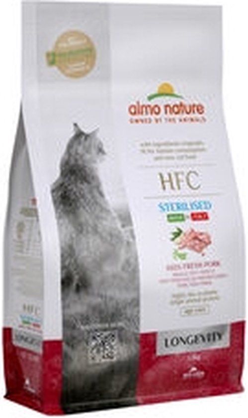 Almo Nature HFC Longevity Sterilized - Kattenvoer - Varkensvlees - 1.2kg