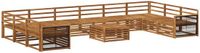 vidaXL - Bank loungeset - 4 zitplekken - Massief acaciahout - Naturel