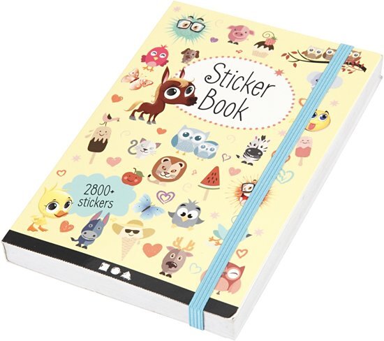 PacklinQ Stickerboek, afm 11,5x17 cm, dikte 1,5 cm, 1stuk, 80 paginaÂ´s [HOB-27070