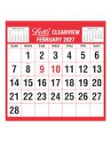 Letts of London 2027 Clearview Maandkalender 27-TCMC
