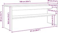 vidaXL TV Kast 100 x 30 x 40 cm Grijs Sonoma Bewerkt hout