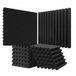 VEVOR akoestische schuimpanelen, set van 36, 300 x 300 x 50 mm, geluidsisolerende wandpanelen met hoge dichtheid, akoestische panelen, akoestische schuimmatten voor studiowanden en -plafonds, zwart