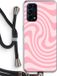 Case Company - Oppo Find X3 Lite Case with Cord - Swirl Rose - Black Cord - Protective Phone Case