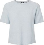 Pieces Top met korte mouwen PCRATH KNIT Xenon Blue XL
