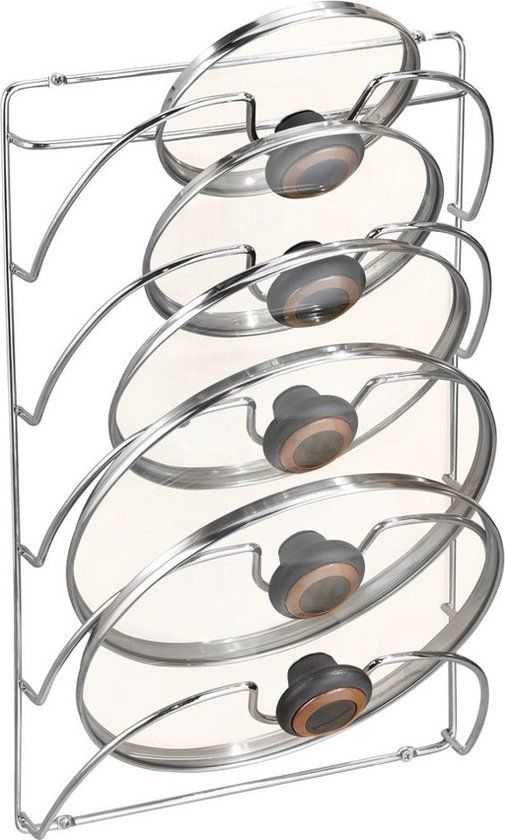 iDesign Classico Pannendekselhouder - Zilver - RVS