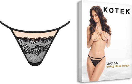 KOTEK ST001 String L/XL Zwart/Beige