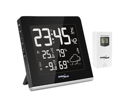 GreenBlue GB151 Weerstation - Zwart/Wit - LCD - Binnen/Buiten - Batterij/Accu