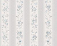 A.S. Création Bloemen in Strepen Behang | Engelse stijl - blauw wit grijs