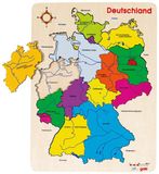 Einlegepuzzle GOKI Puzzel - Duitsland - 16 Stukjes - Hout - 4 Jaar