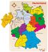 Einlegepuzzle GOKI Puzzel - Duitsland - 16 Stukjes - Hout - 4 Jaar