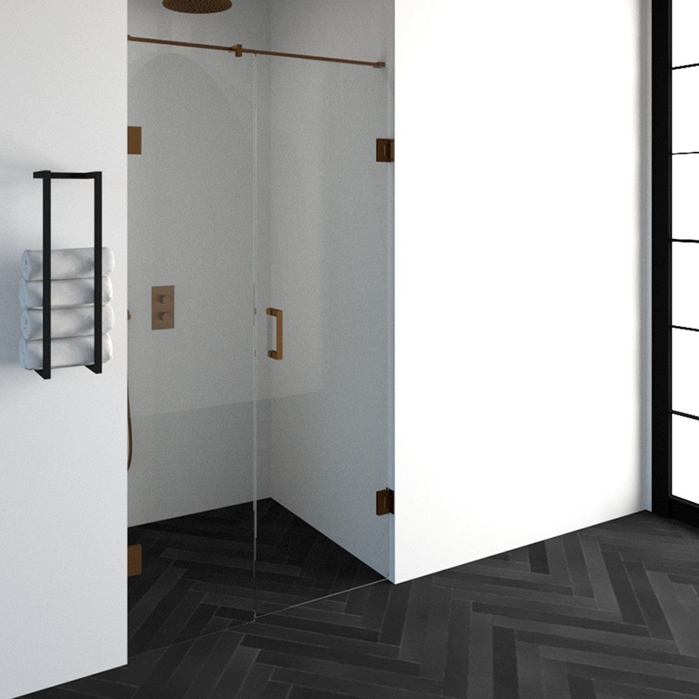 Tapo Creative complete profielloze nisdeur rechts 2 delig 110 koper - 200cm x 110cm